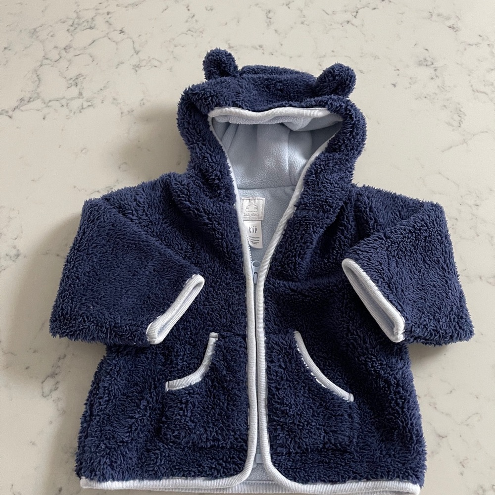 Baby boy navy  gap sweater jacket 6-12 month